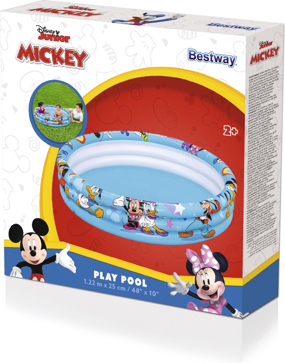  Opblaasbaar Zwembad Disney Mickey & Friends 122x25 cm +2 Jaar Tuin 91007