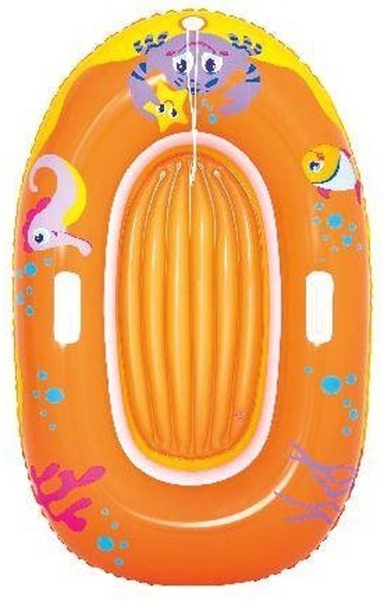 Bestway Opblaasbare Kinderboot Crustacean 137 X 89 Cm Oranje