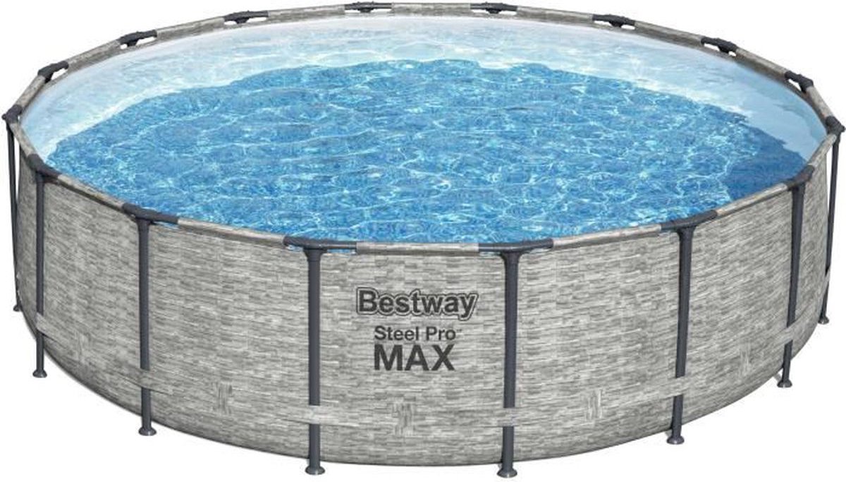 Bestway Steel Pro MAX Ronde Bovengrondse Zwembad Set 4,88 m x 1,22 m