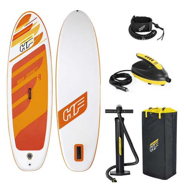 Bestway Sup Board - Hydro Force - Aqua Journey Set en SUP Elektrische Luchtpomp 12V