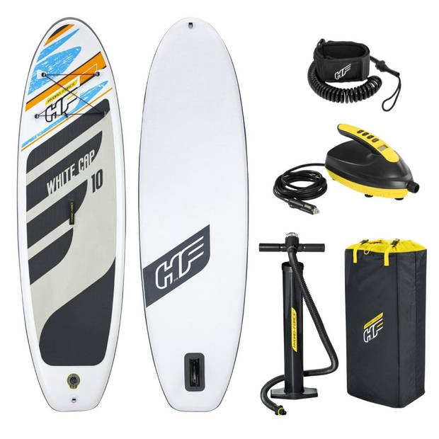   Sup Board - Hydro Force - White Cap Set en SUP Elektrische Luchtpomp 12V