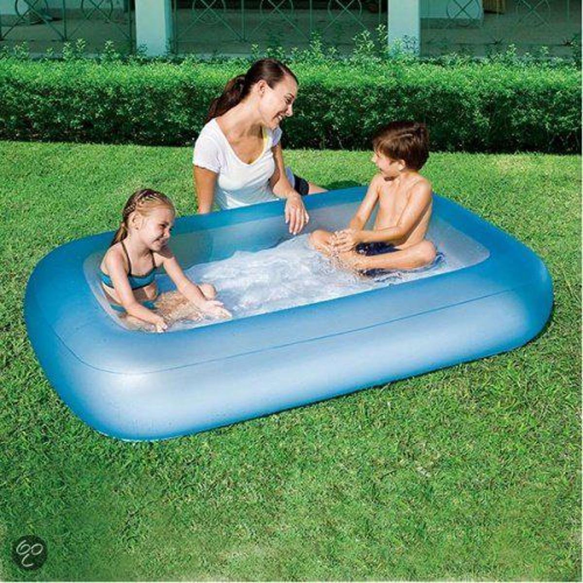 Bestway Zwembad 1-ring opblaasbare bodem 165x104x25cm - Blauw