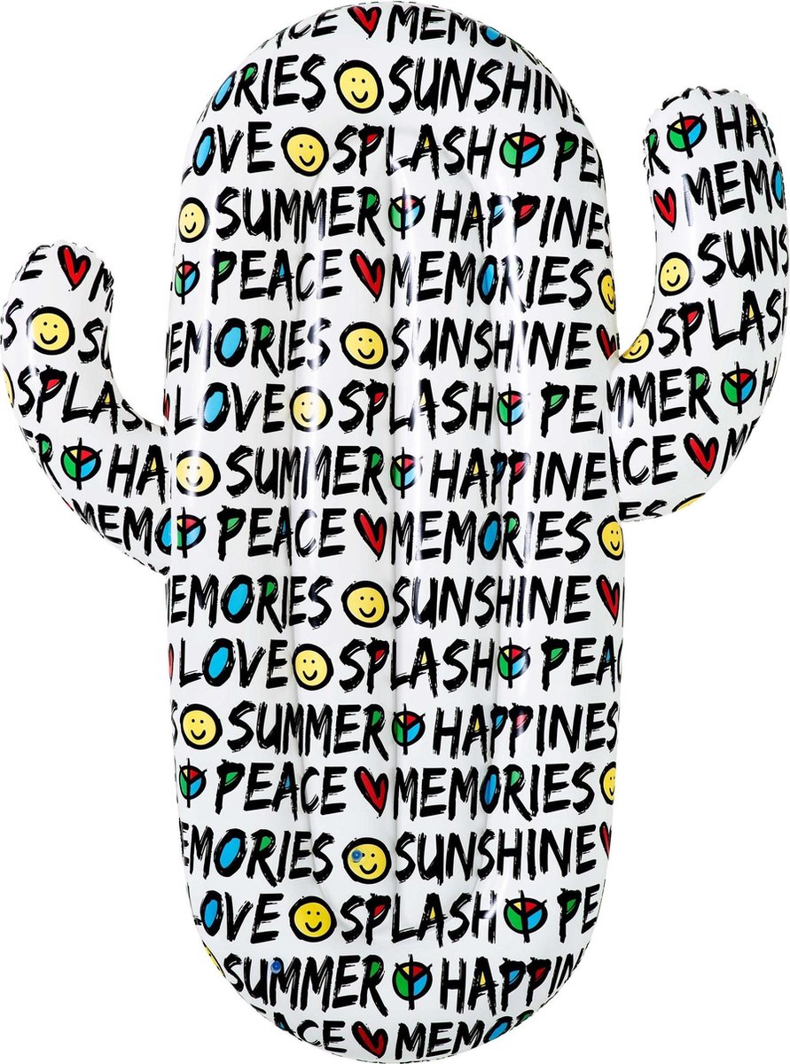   luchtbed - cactus - teksten en iconen - love, peace, happiness, smileys