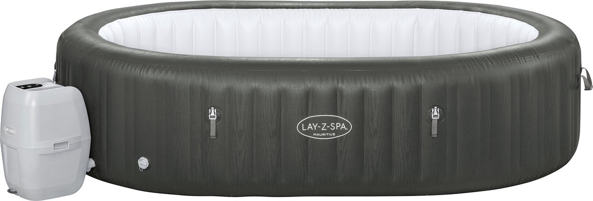 Lay-Z spa Mauritius SMART AirJet 7 grey - 270x180x71 cm -   (new) - Geschikt voor 5-7 personen - Afmetingen buitenkant: L270 x B180 x H71 cm - Kleur: grijs