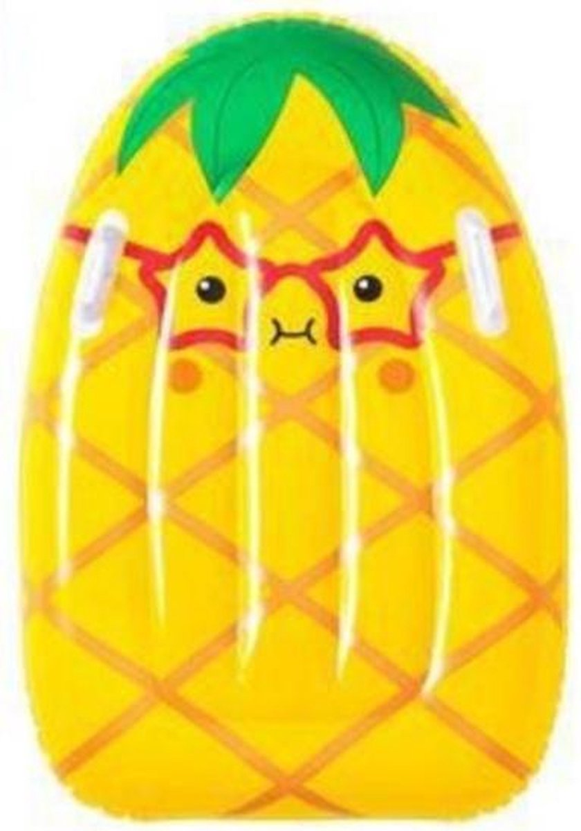 luchtbed ananas junior 80 x 52 cm vinyl geel