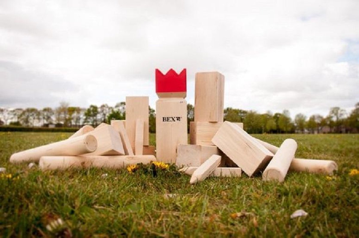   Competitie Kubb - Rode Koning - Rubberhout