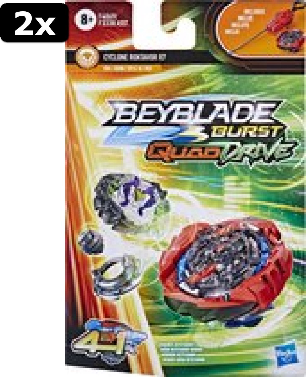 2x Beyblade Quad Drive Starter Pack Cyclone Roktavor - Tol