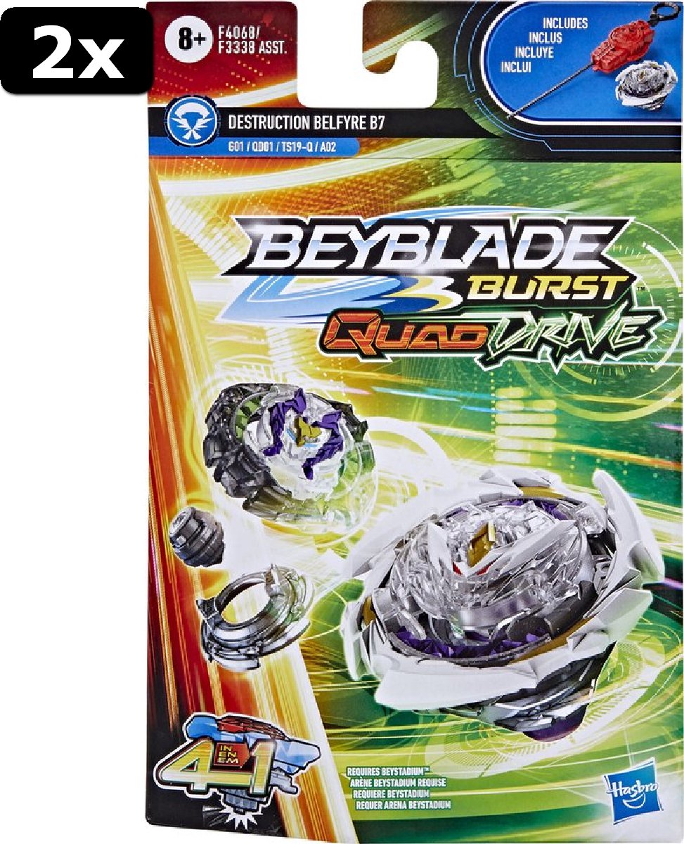 2x Beyblade Quad Drive Starter Pack Destruction Belfyre - Tol