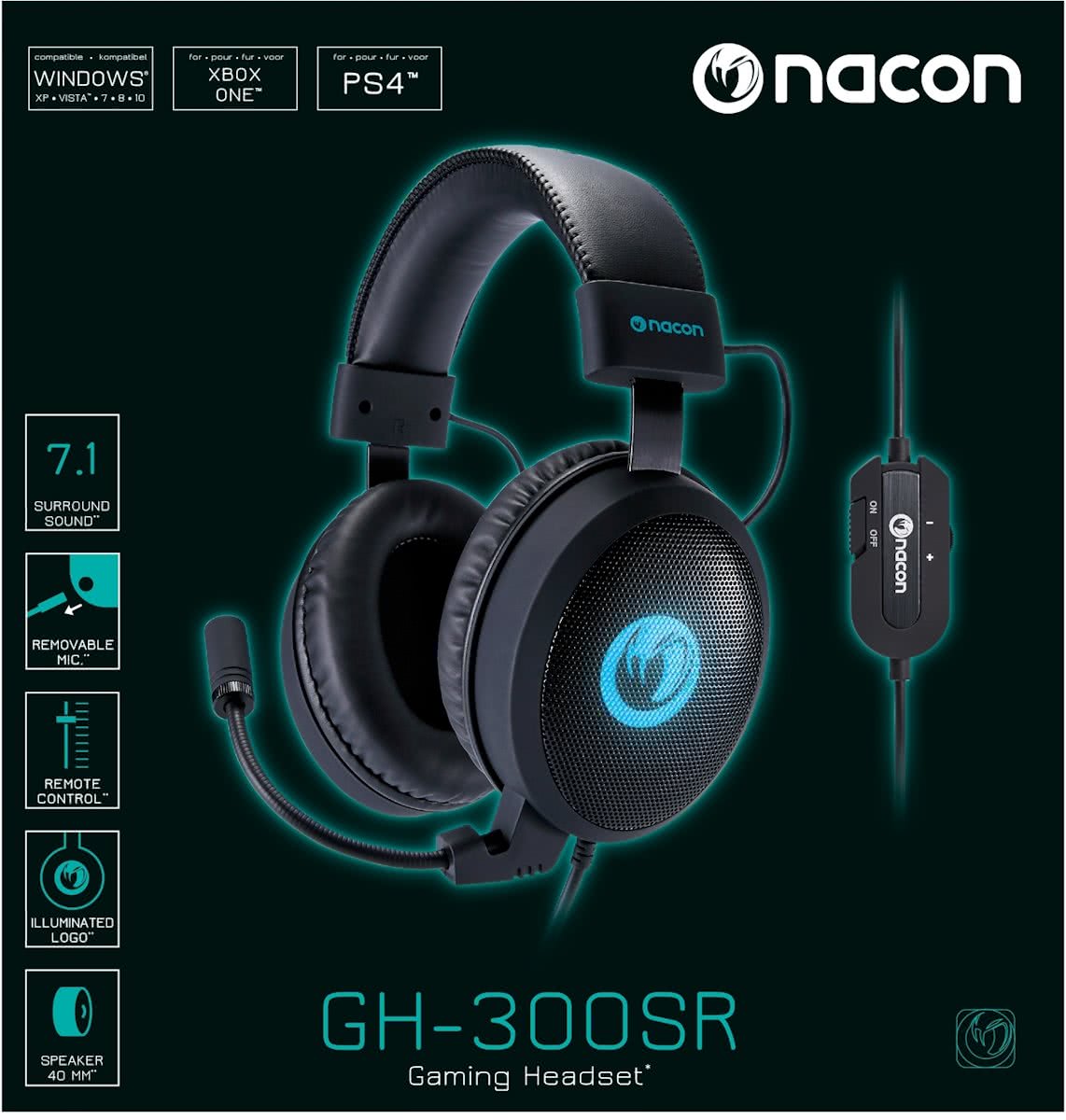 Nacon 7.1 Surround Gaming Headset PC