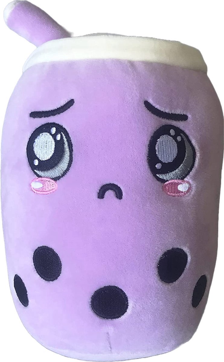 Bubble Tea Knuffel Milk Uwu Purple Bobba 50cm Grote Maat