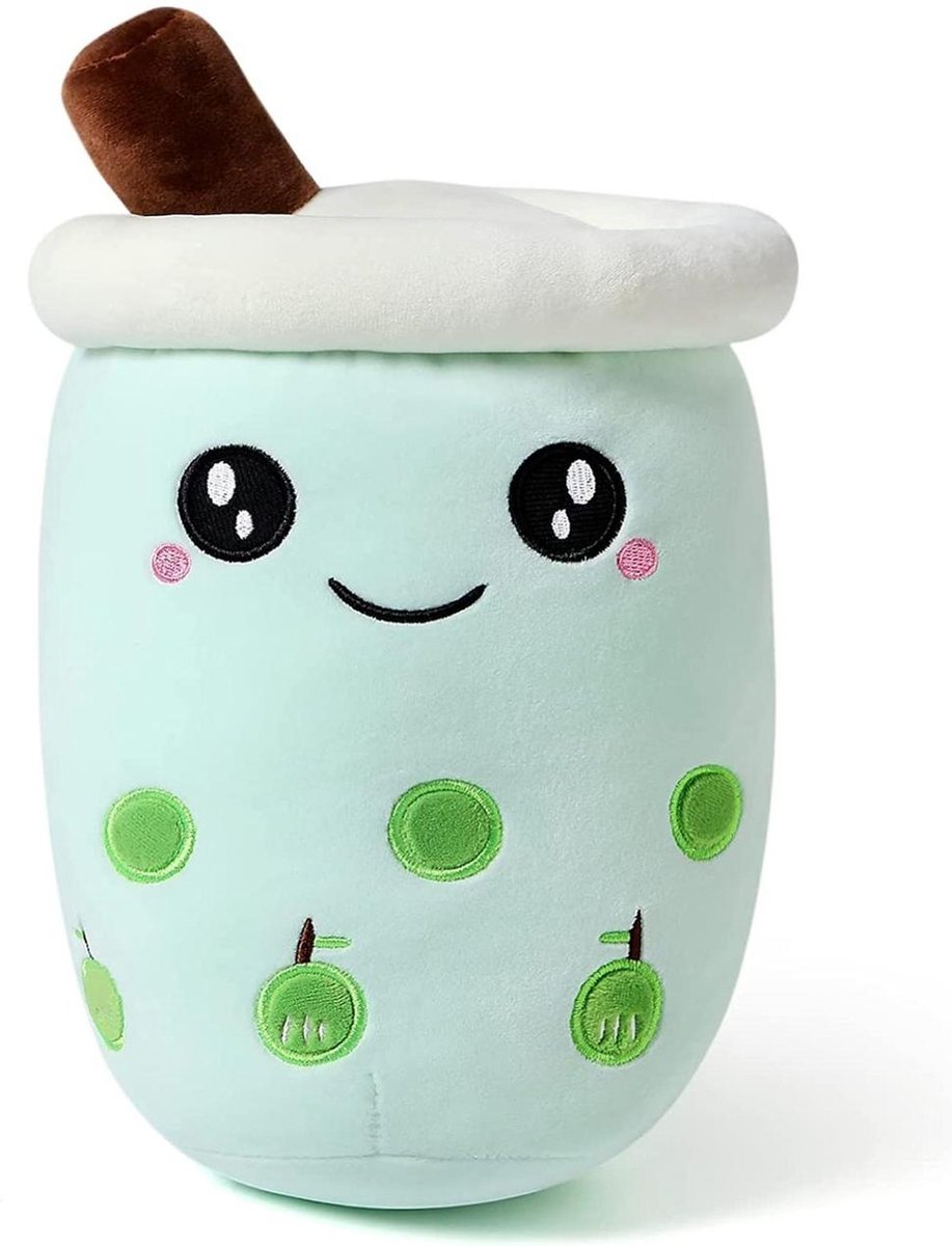 Bubble tea knuffel Plush Dolls Funny Pillow Milk Tea Soft Doll Wit Bubble Tea Bobba 70 cm Grote Maat