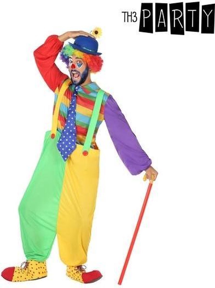 Kostuums voor Volwassenen Clown Multicolour (3 Pcs)