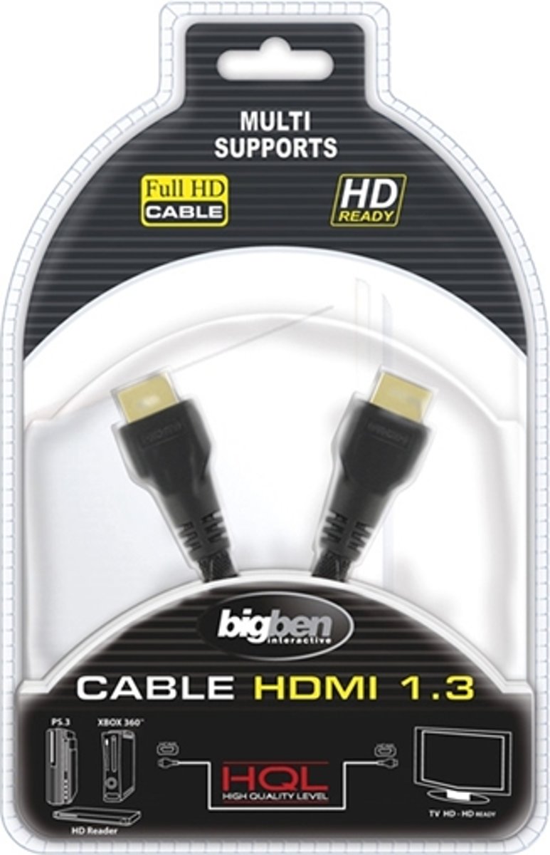 Bigben - 1.3 HDMI kabel - 2 m - Zwart