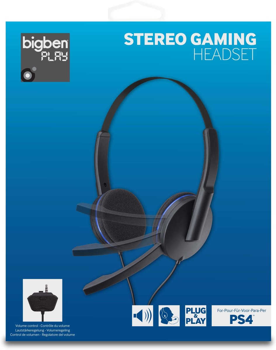 Bigben Wired Stereo Gaming Headset - Zwart (PS4)