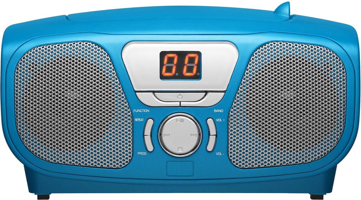 Bigben Draagbare Radio CD Speler met Stickers - Blauw