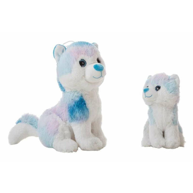 Knuffel Blauw Husky 20 cm