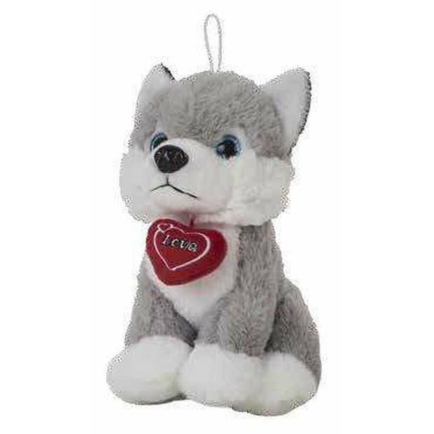 Knuffel Husky Hart 28 cm