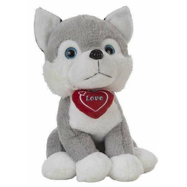 Knuffel Husky Hart 36 cm