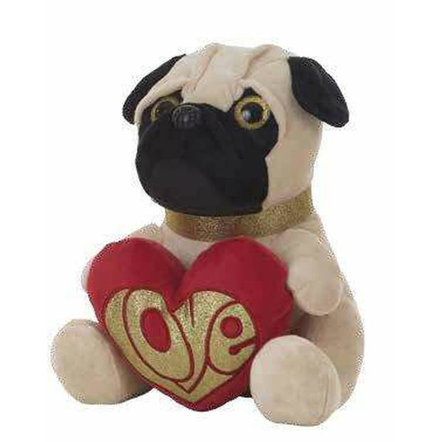 Knuffel Pug 26 cm