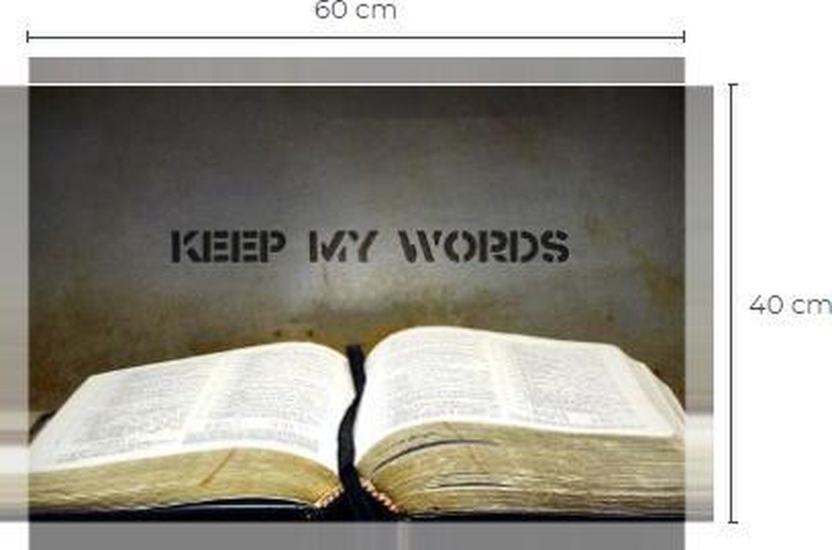 bijbel - Keep my words - jezus - Canvas - woonkamer - Slaapkamer - kaarten - Canvas