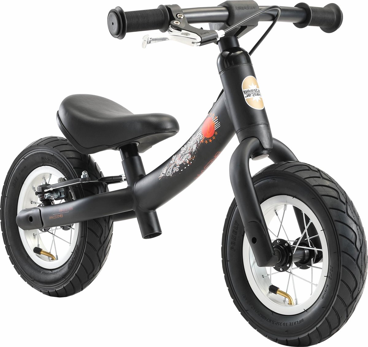   2 in 1 meegroei loopfiets 10 inch, zwart