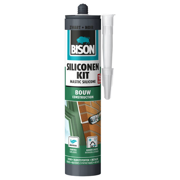 Bison - Siliconenkit Bouw Transparant Koker 300 ml