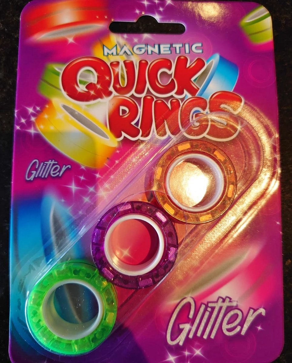 Magnetische vinger ringen met glitter, nieuwe rage!! (magnetic rings)