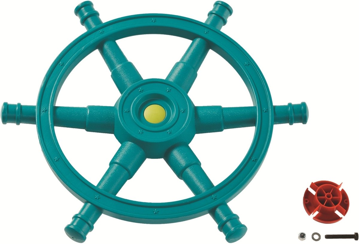 Stuurwiel boot star - turquoise/limoen groen