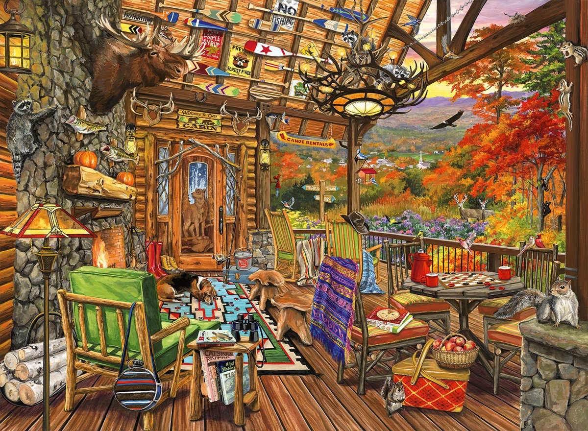 Bluebird Adirondack Porch-  Puzzel 3000 Stukjes