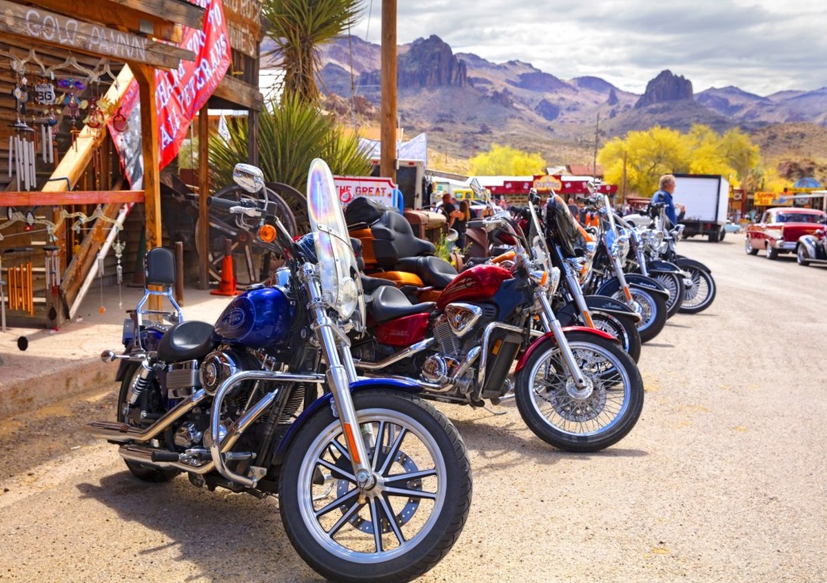 Bluebird Rt 66 Fun Run Oatman Motorcycles 4-16 8377 Puzzel 1000 stukjes