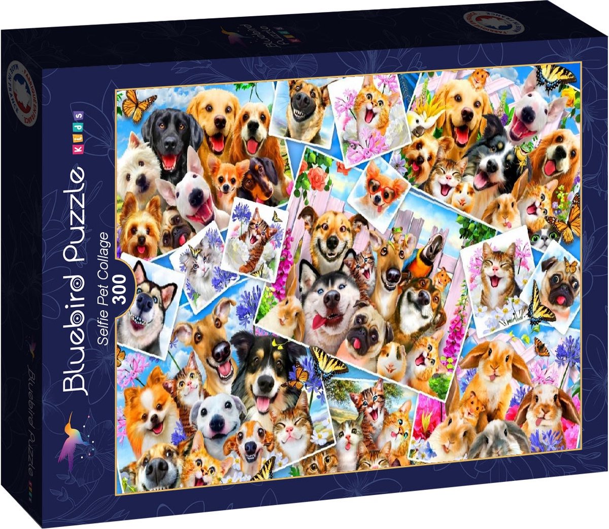 Bluebird Selfie Pet Collage -  Puzzel 300 stukjes