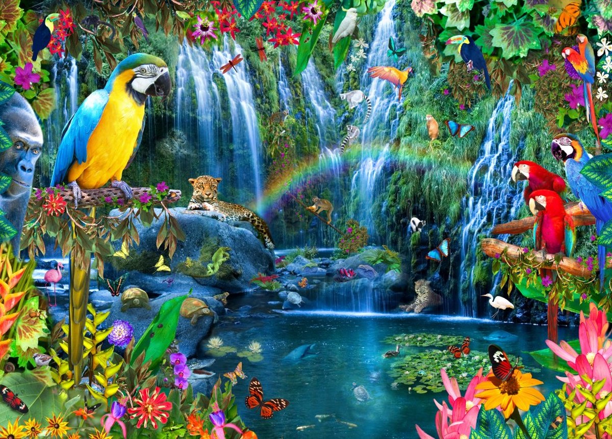 Parrot Tropics -  Puzzel 1500 stukjes