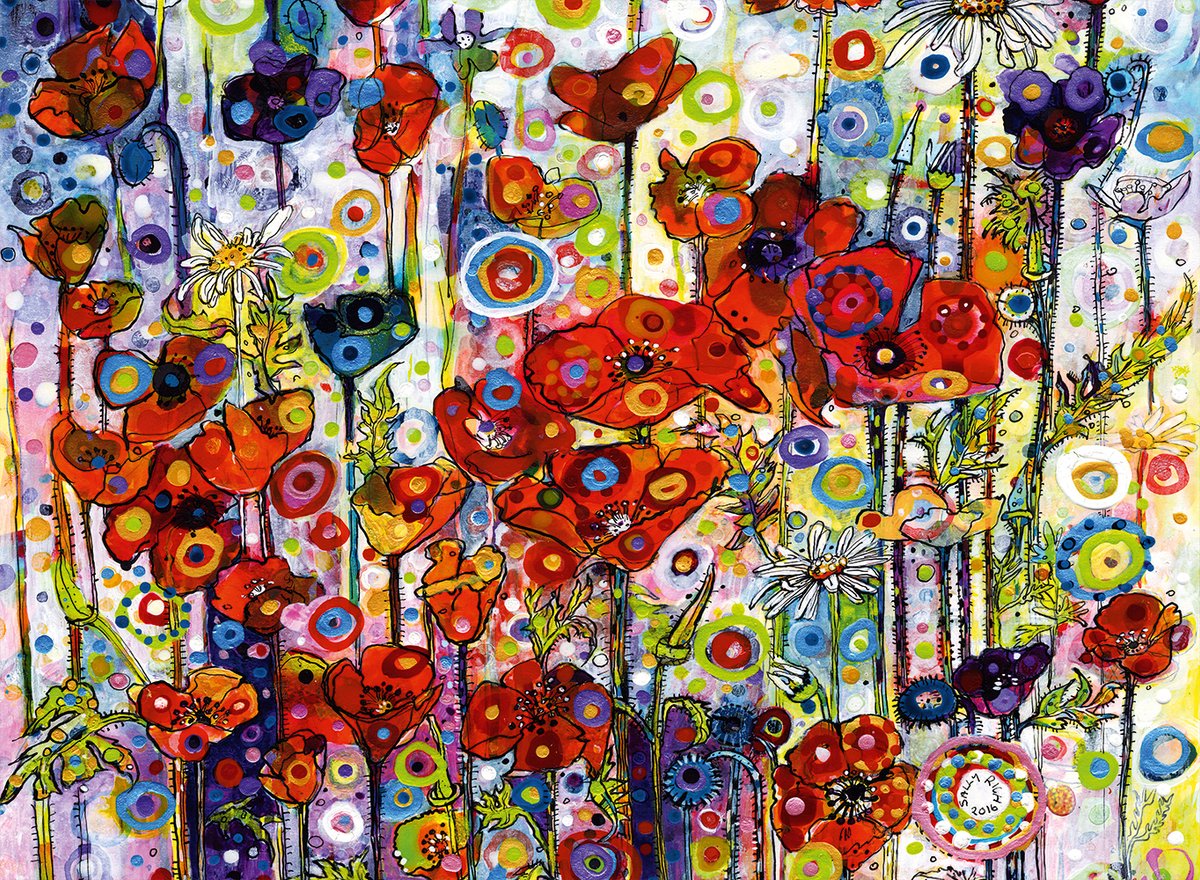 Sally Rich - Poppies   Puzzel  6000 stukjes