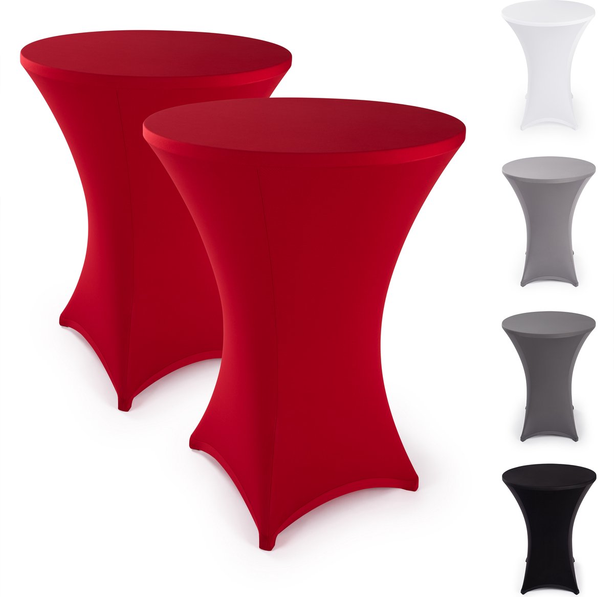   Statafelrok - Stretch Cover - 60 - 65 cm - Rood