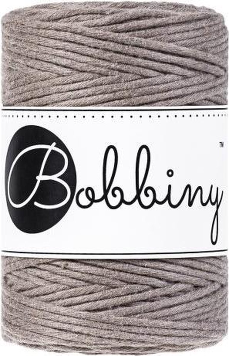 Bobbiny - Macramé - 1.5mm - Coffee - Klos 100 meter