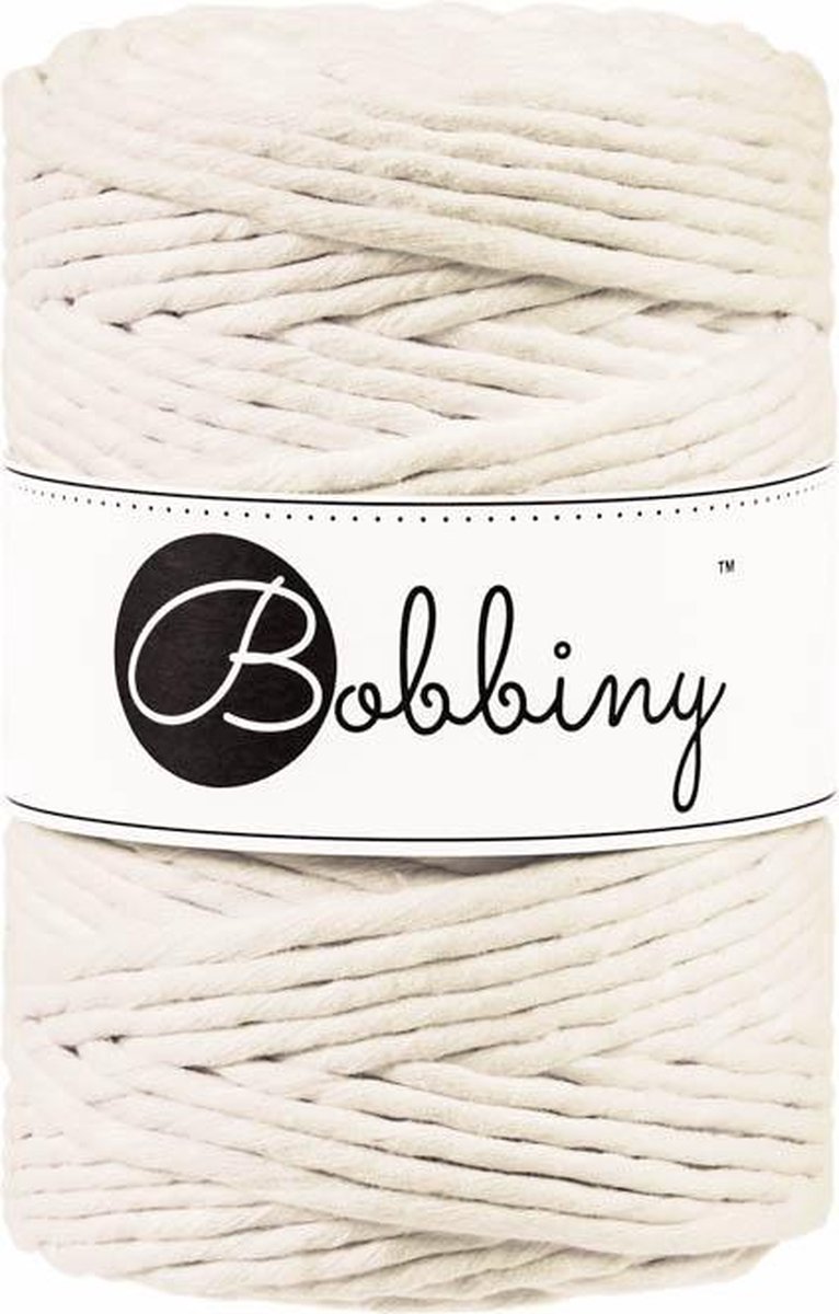 Bobbiny - Macramé - 5mm - Naturel - Klos 100 meter