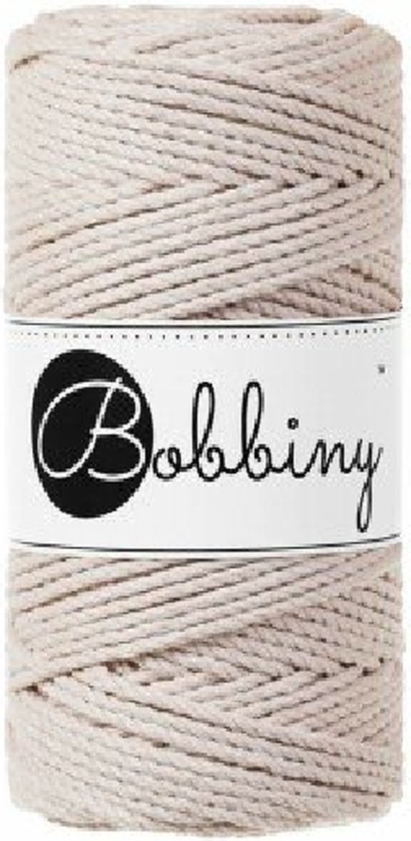 Bobbiny Macrame Triple Twist 3 mm - Nude