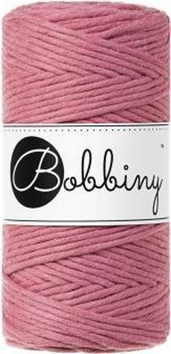 Bobbiny Macramé cord 3mm Blossom Grijs