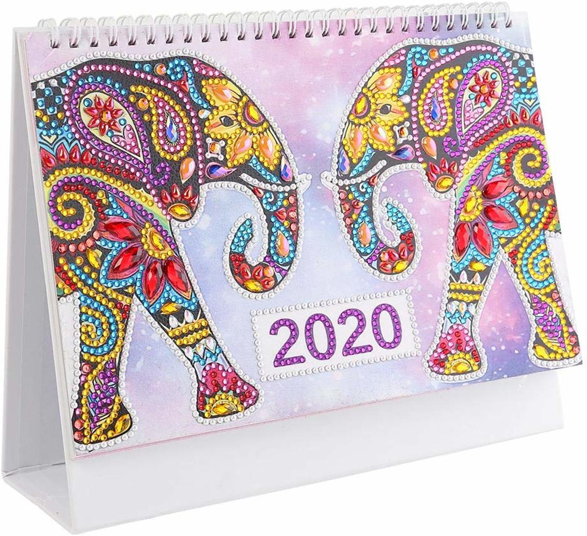 DIY Diamond Painting Maandkalender 2020 Olifanten