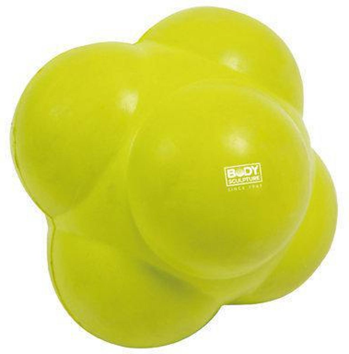 Body Sculpture - Powerline Reactie Bal 2 stuks - Stressbal - Sportbal -7 CM-Geel