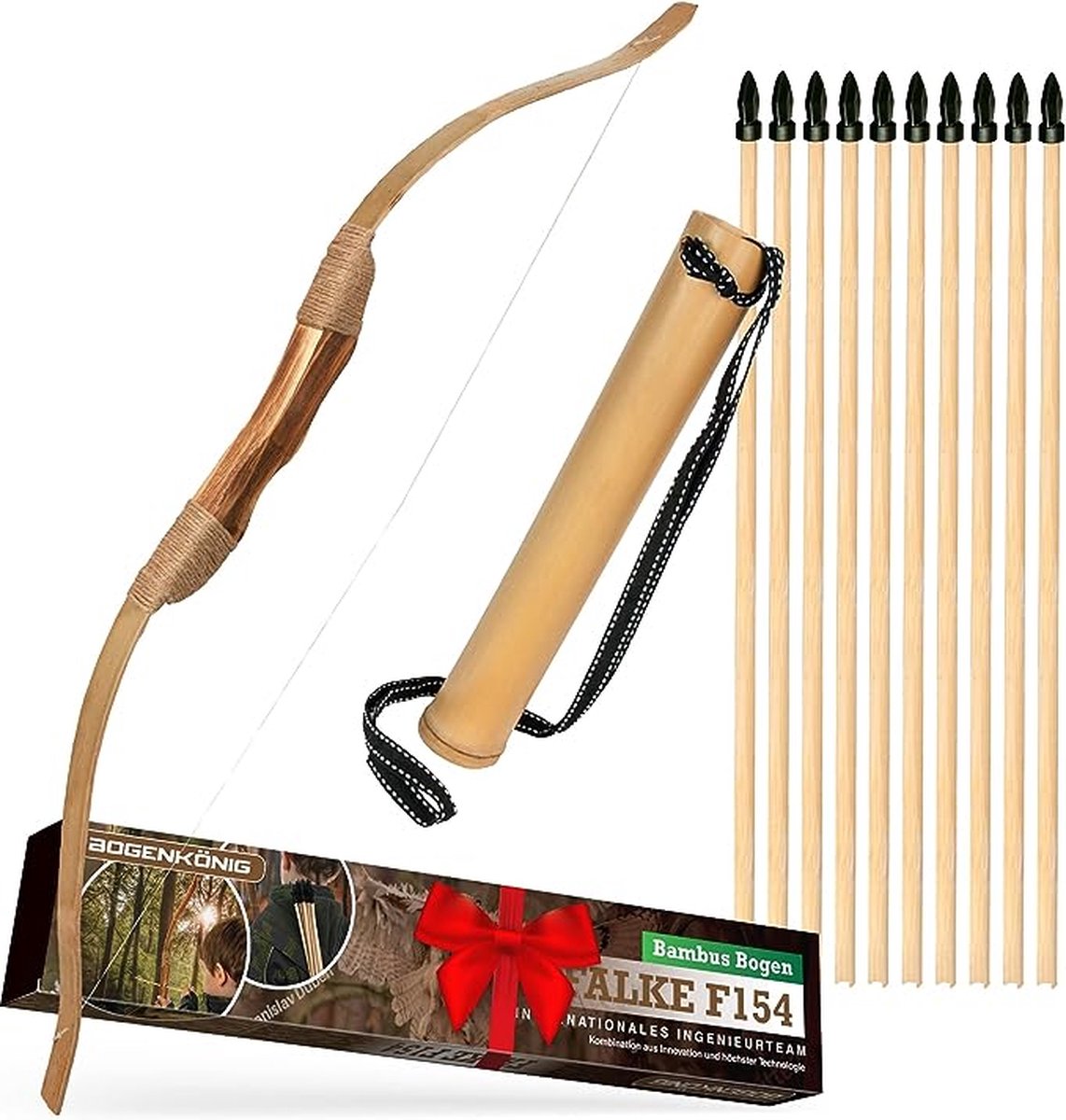 Bogenkonig Pijl en Boog set voor Kinderen - 10 pijlen - Schietsschijf - Boogschieten voor beginners