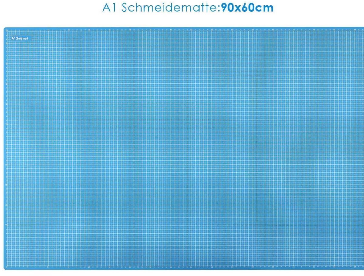   A1 - Snijmachine - Zelfherstellende Dubbelzijdige   met Raster en Wielsnijder - Inclusief 5 Vervangende Messen en Naailiniaal voor Snijwerkzaamheden