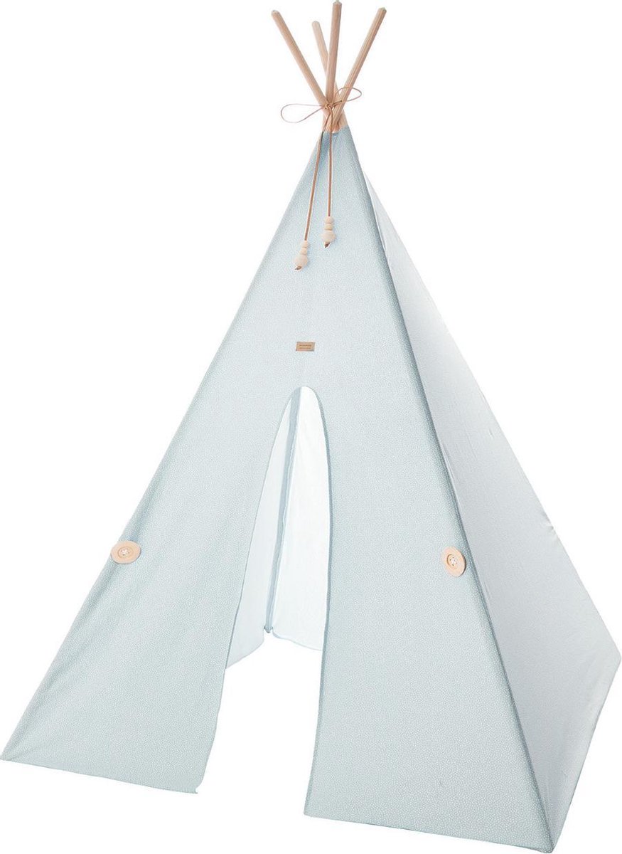 Bonjourbébé My Planet Tepee Tent Mint Blue -  Tipi Speeltent - Tipi - Tipi tent - Wigwam speeltent - Tipi tent kinderen