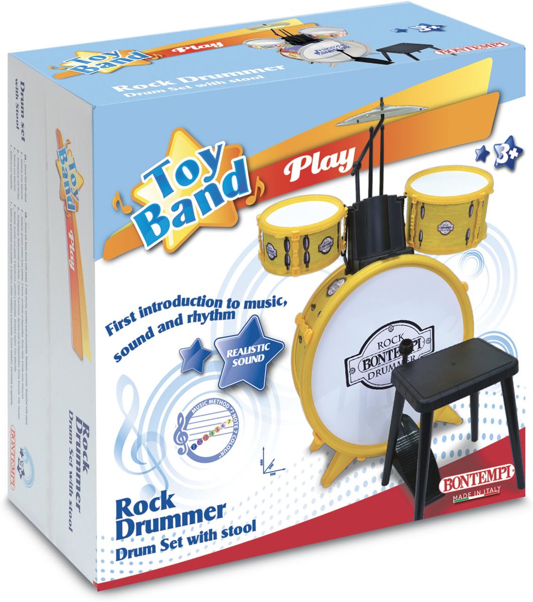 4-delige drumset met kruk