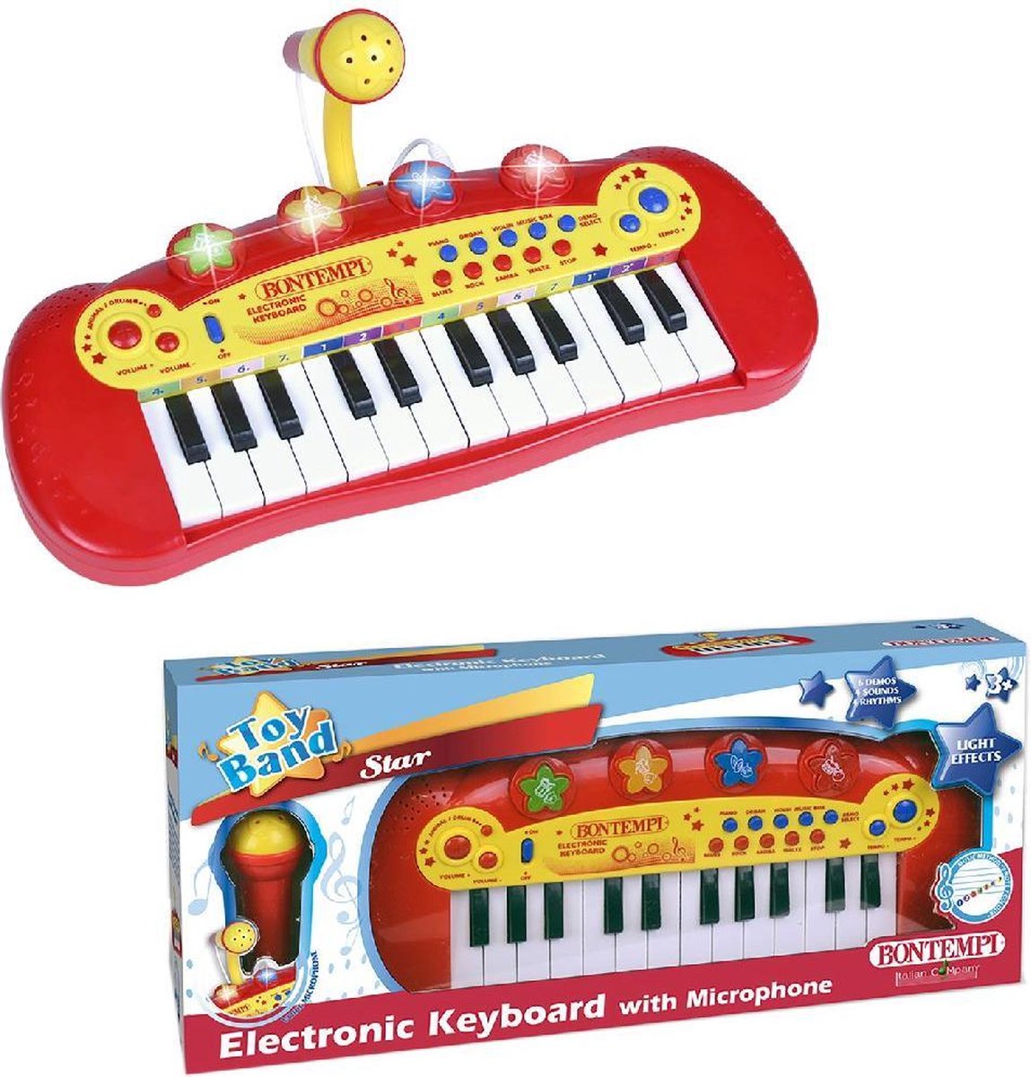 Bontempi Electronic Keyboard + Microphone 24 Toets