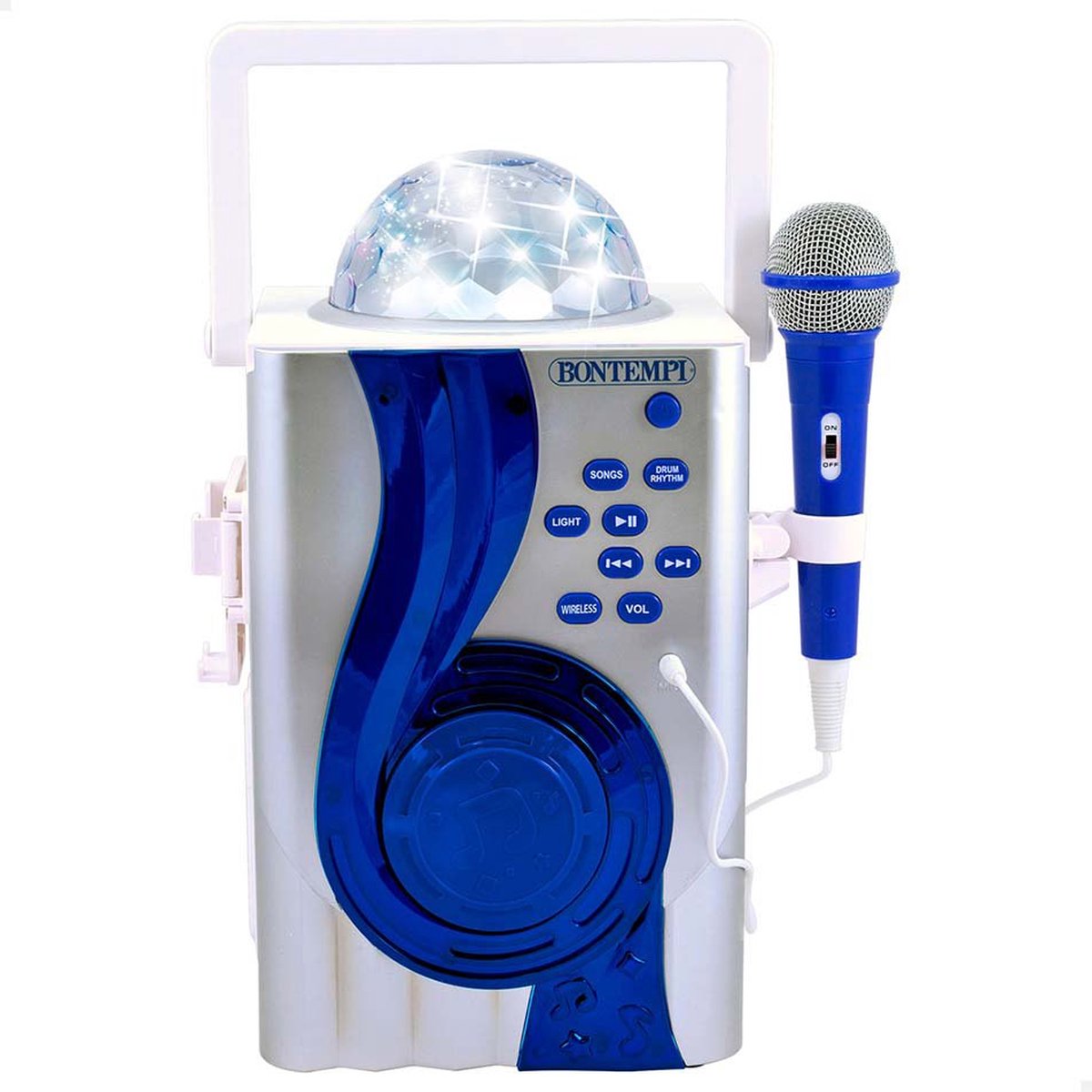 Bontempi Elektrische Karaokespeaker Met Draadloze Microfoon Transparant