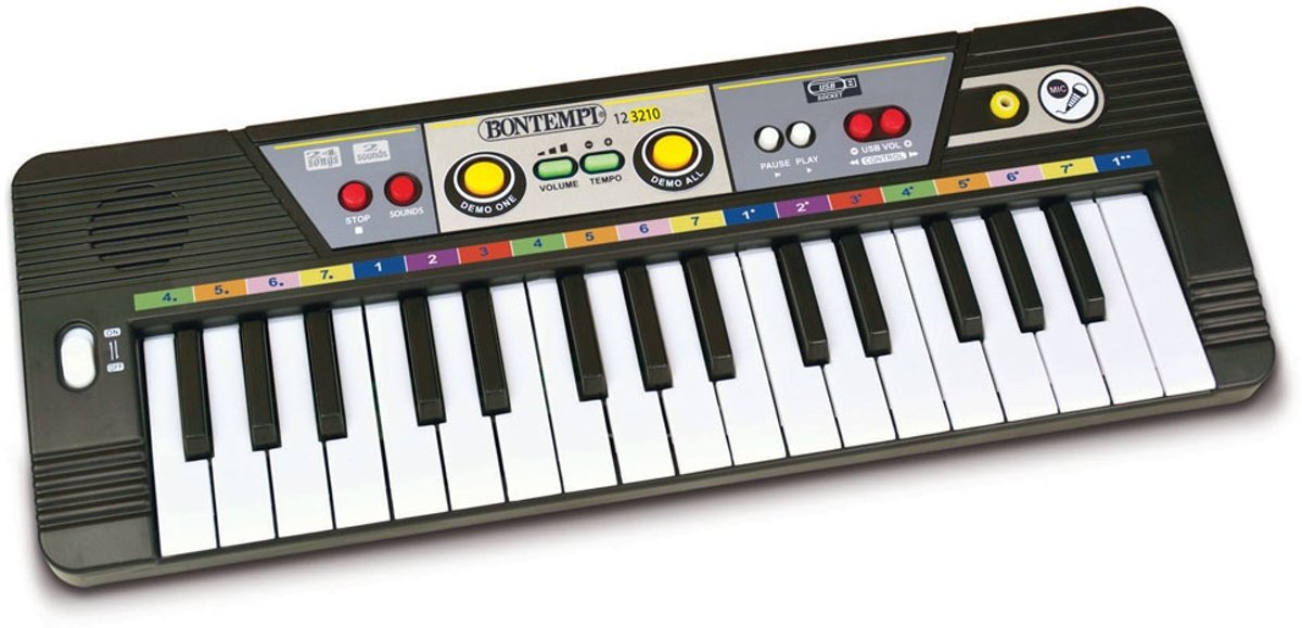 Bontempi Elektronisch Keyboard 37,5 Cm Zwart