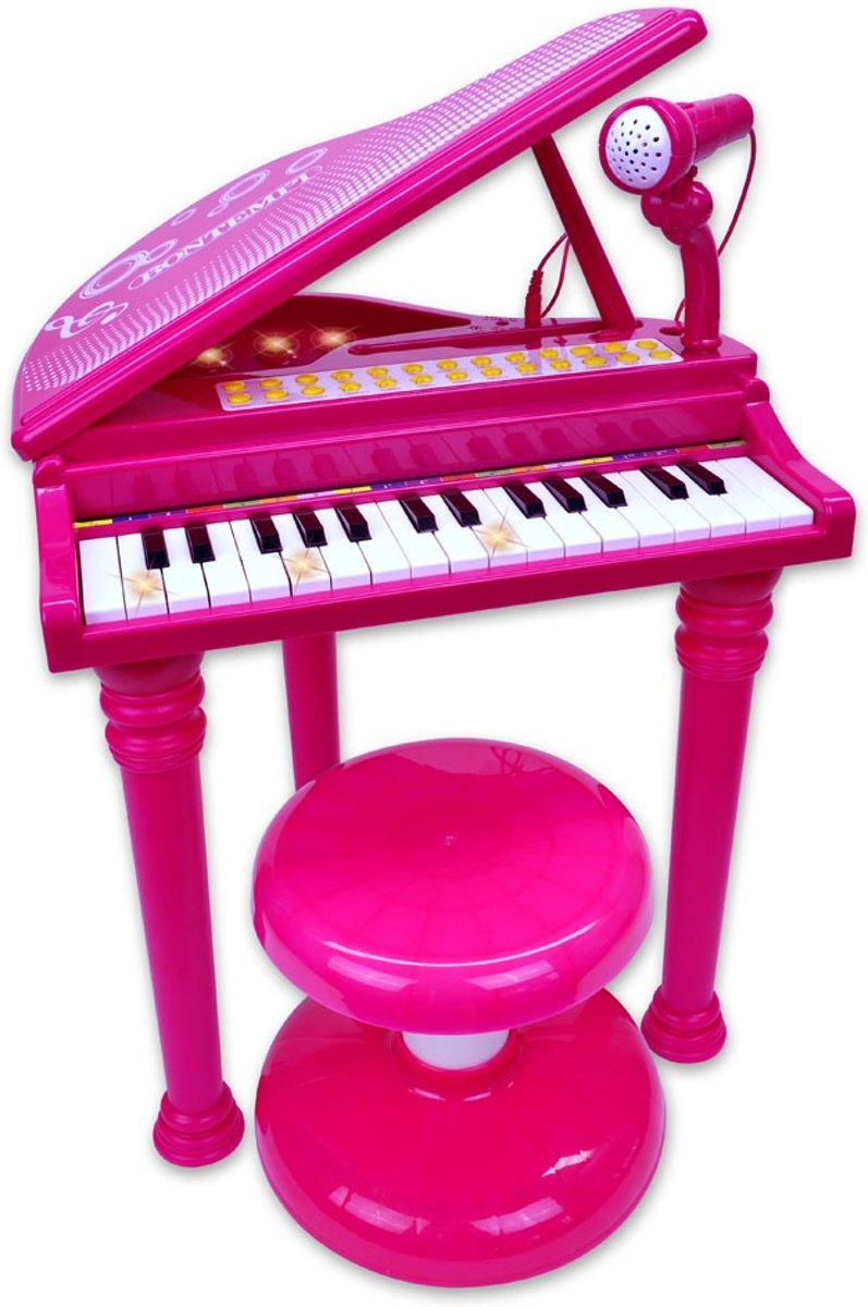 Bontempi Elektronische Piano Met Microfoon 53 Cm Roze