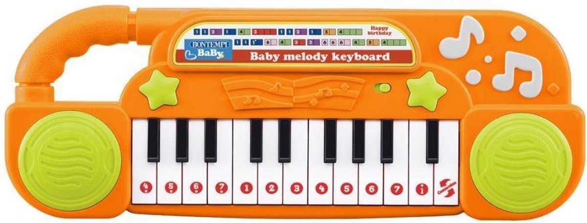 Bontempi Keyboard Elektronisch Junior 33 X 12,5 X 3 Cm Oranje