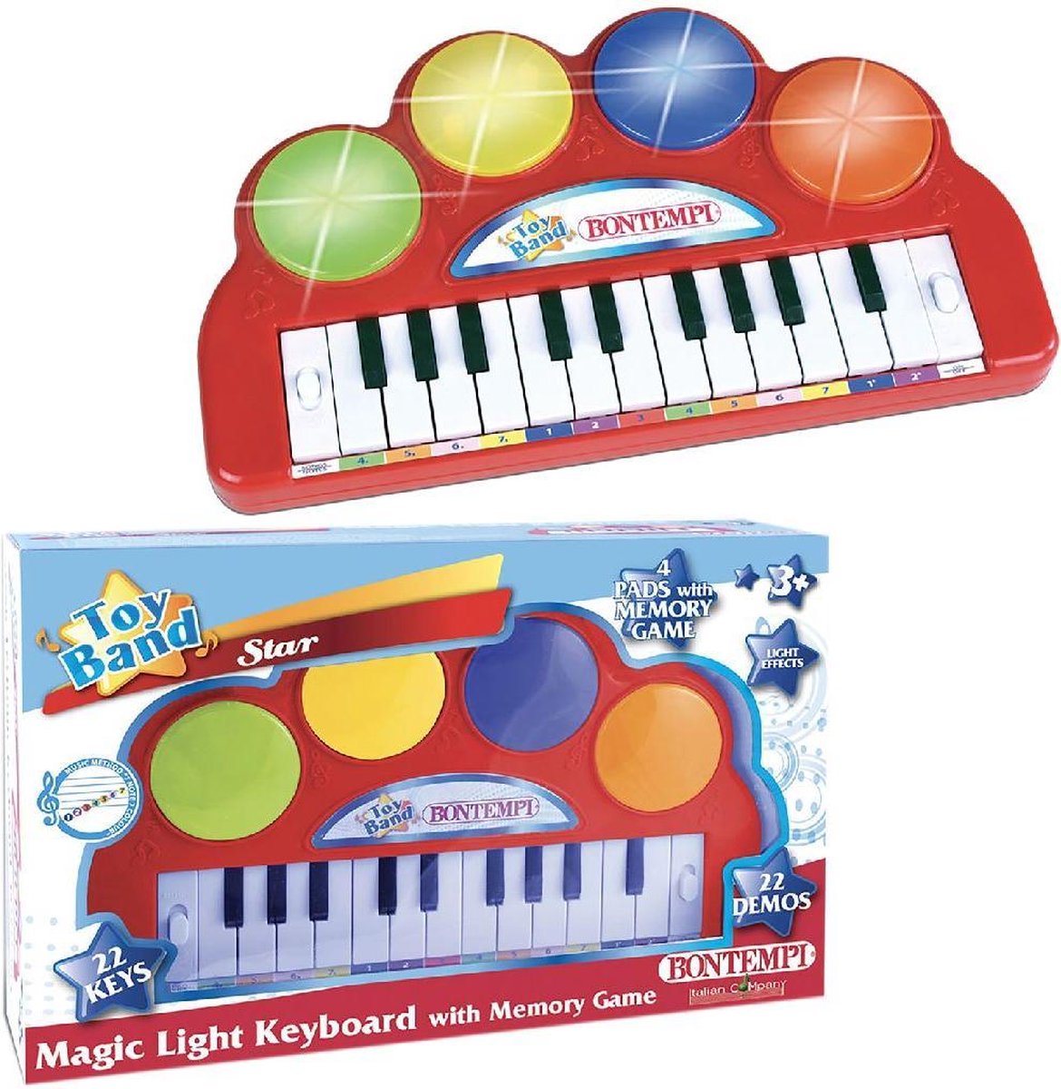 Bontempi Magic Light Keyboard 22 Toetsen